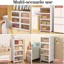 Storage Box with Lid - 23 L x 4 Plastic Box with Lid, Folding Box, Foldable Storage Container for Home and Office, White, 4 Packs Image 5
