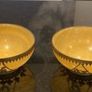 Pair of  beautiful Minnie Peters polished stone and  gilt metal matching dishes Image 9