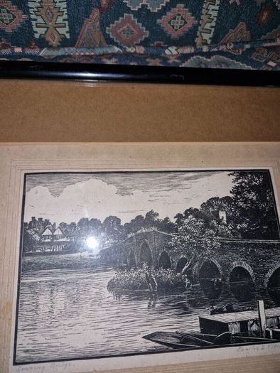 Charles Edwin Flower - Original signed woodcut