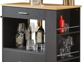 Kitchen trolley Cabinet on wheels black or white