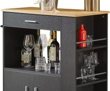 Kitchen trolley Cabinet on wheels black or white