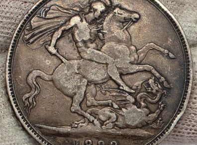 United Kingdom 1889 Silver Crown Queen Victoria Coin