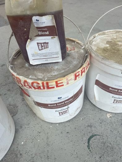 Selection of Burnt cement mastic