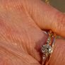 Lab diamond solitaire gold ring engagement Image 2