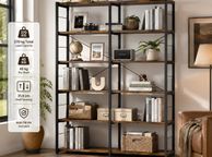 main image for ad Bookcase XL 6 Tier Rustic Brown Industrial Shelf