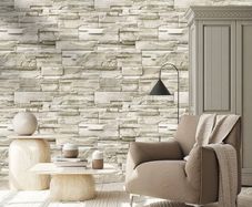 NEW SALE | Stone Brick Wallpaper Peel and Stick 3D Effect Blocks Vintage Brick Faux Textured Self-Adhesive Wallpaper Kitchen Cabinets Backsplash Fireplace Laundry