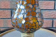 Mosaic Glass Hurricane Lamp