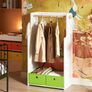Childrens Clothes Rack with Storage Boxes Kids Wardrobe Image 5