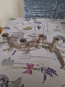 Solid 4 piece Candleabra/Holder