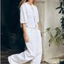 Zara white poplin shirt Peter Pan collar size S Image 2