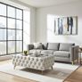 Chesterfield Coffee Table Velvet Rectangle 83x63x45cm with Glass Image 4