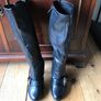 Pre-loved Long Black Boots - Size 4 Image 2