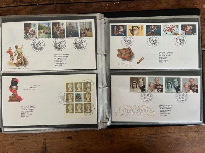 Collection of  78 UK First Day Cover stamps 1993 to 1998 in album