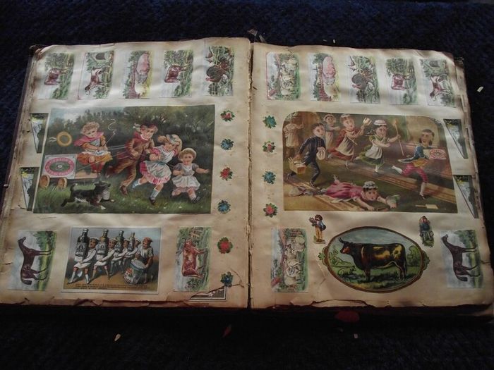 Victorian/Edwardian Album of colourful scraps - Circa 1890's/1900's