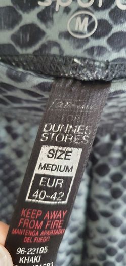 DUNNES Performance python print leggings Sz M (Fit 10-12UK)