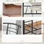 MDF 2-Seater Bar Stool and Table Set w/ Bottle Storage Shelf Wood Tone (FREE POSTAGE) Image 7