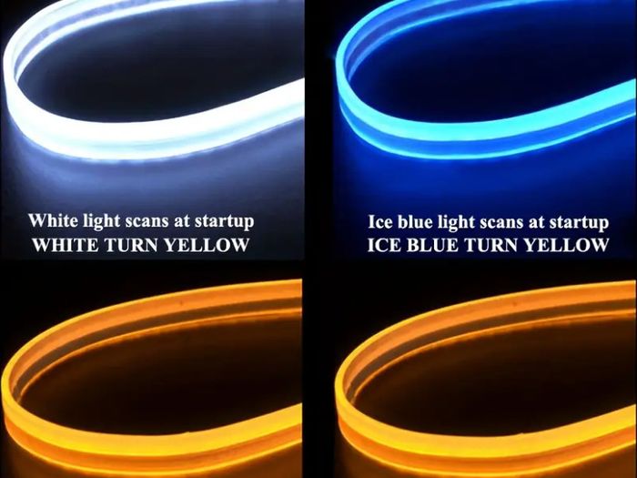 2pcs Motorcycles LED Strip 45cm23.62-Inch Two-Color