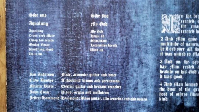 Jethro Tull ''Aqualung'' Lp.UK original press, mid 70's.Excellent cond.