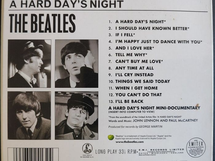 The Beatles - A Hard Day's Night CD (1964) 2009 Remastered Reissue Digipak EX+