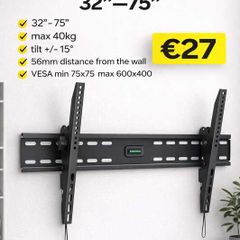 TV Wall Mount Bracket Tilt 32" - 75" TV