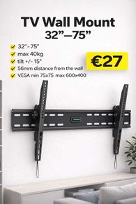 TV Wall Mount Bracket Tilt 32" - 75" TV