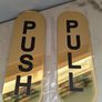Set of 2 Premium Gold Mirror Acrylic PUSH & PULL Door Signs - Self-Adhesive Image 6