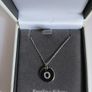 Silver by Absolute Sterling Silver Initial O CZ Disc Pendant Necklace New Boxed  CAN POST Image 2