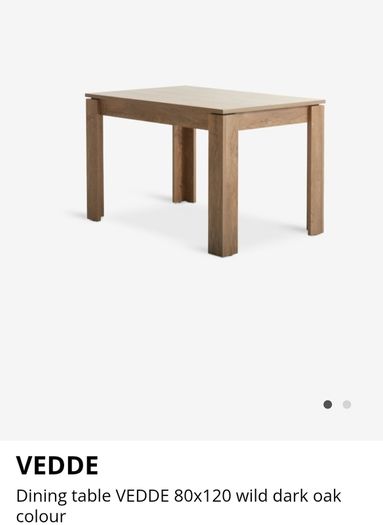 Jysk Vedde Dining table 120cm 80cm