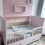 Cot bed IKEA Myllra baby pink Image 2