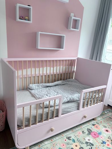 Cot bed IKEA Myllra baby pink