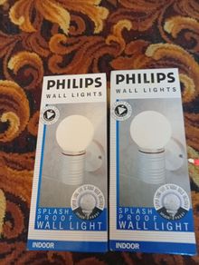 Pair of Vintage 1980s Philips SL Aqua 13 Wall Lights.  New Old Stock & Boxed