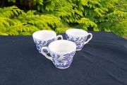 3 ceramic willow style cups postage possible
