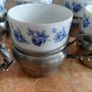 Antique Seltmann Weiden Bavaria set of 6 espresso cups with pewter holders Image 5