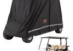 Black Golf Cart Rain Cover 4 Person Golf Cart Cover 283 x 120 x 170cm, 600D Waterproof, Portable Storage Cover with Zipper, Fits Most Golf Carts