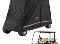 main image for ad Black Golf Cart Rain Cover 4 Person Golf Cart Cover 283 x 120 x 170cm, 600D Waterproof, Portable Storage Cover with Zipper, Fits Most Golf Carts