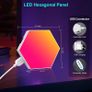 Hexagon Lights Gaming with Remote & App Control, 12 Pack RGB Led Hex Light Panels, Geometry Night Lamp DIY Hexagon Smart Wall Lights Sync to Music for Room Bar Decor Gaming Setup Image 5