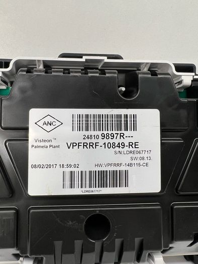 Renault Captur 2017 Speedometer Diesel Instrument Cluster 248109897r A2l5b7s