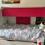 Kids bunk bed with storage drawer and build in bookshelf including two mattresses Image 3