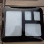 5 Retro curved black glass frames Image 2