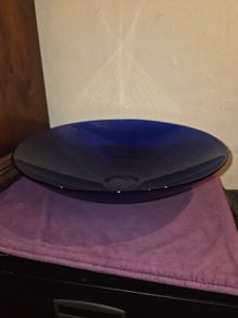 Large Cobalt Blue Glass Bowl