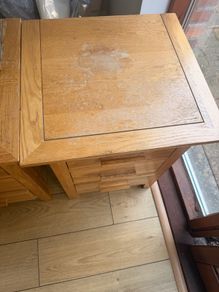 2 Solid Oak Bedside Table