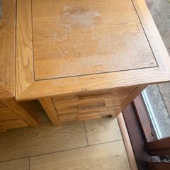2 Solid Oak Bedside Table
