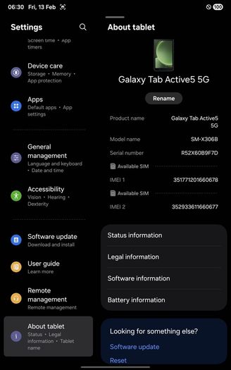Samsung Galaxy Active Tab 5 - 5G - 128GB