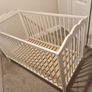 IKEA SUNDVIK White Cot Bed 70 x 140 Converts to Toddler Bed Image 3