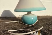 Louis Mulcahy Handmade Sea Green Pottery Table Lamp 29cm