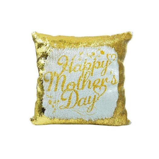 Personalised custom printed Gold Sequin Cushion cover - 40 x 40 cm