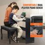 88 Key Fully Weighted Digital Piano Dual Keyboard Mode Cabinet Bracket Bench Image 3