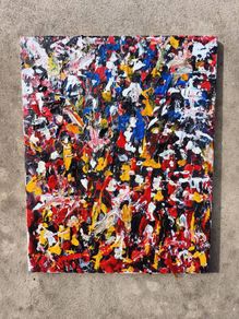 Broken Flowers acrylic painting