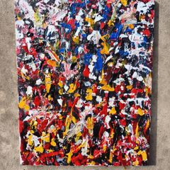 Broken Flowers acrylic painting