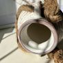 Vintage Style Textured White Stoneware Vase Image 4